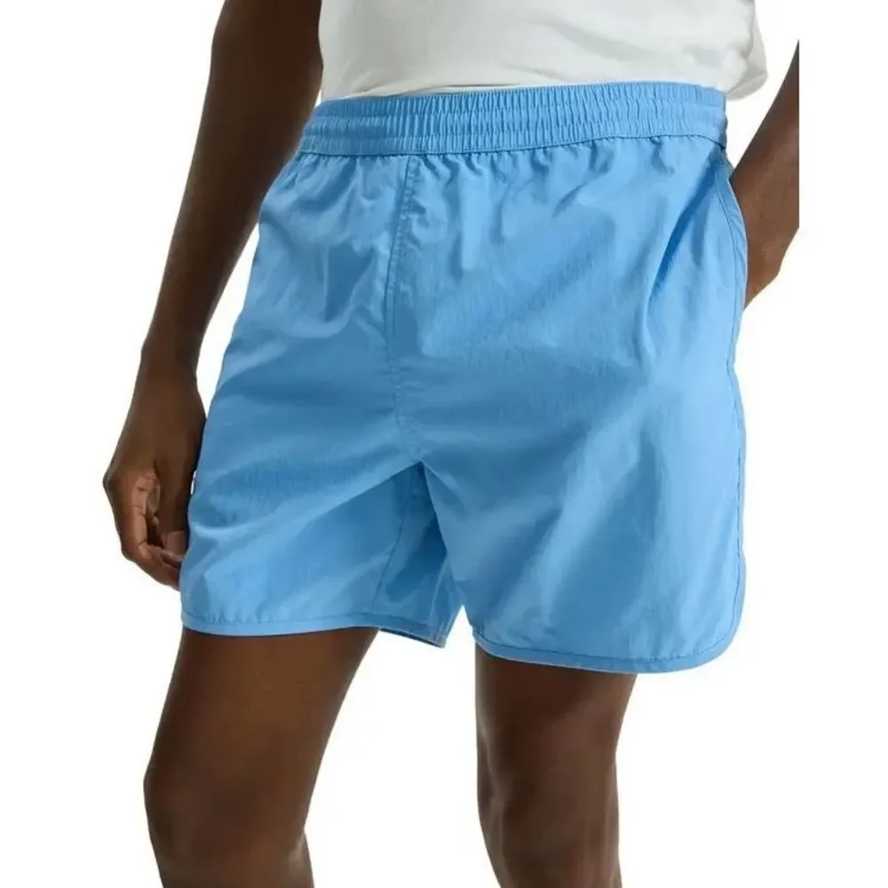 Theory Track Swim Blue Crinkle Swim Trunks Shorts L NWT Coastal Yatch Club